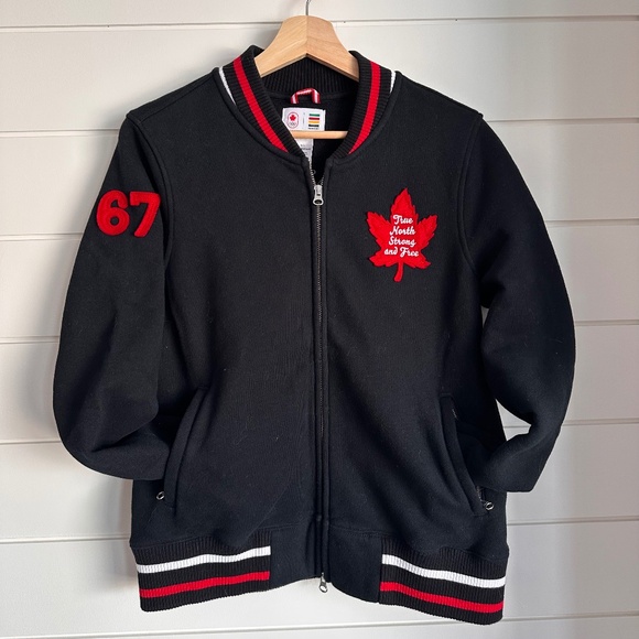 HUDSON’S BAY Team Canada Varsity Track Jacket — RARE 2014 Olympic Edition ✨ - Picture 2 of 12